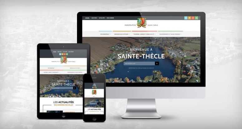 Site Web - Différentes plateformes - Municipalité de Sainte-Thècle